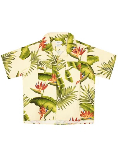 RHUDE SNAP HAWAIIAN SHIRT "BLUE"
