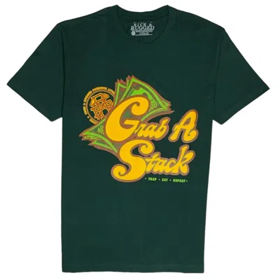 RICH & RUGGED APPAREL MEN'S GRAB STACKS T-SHIRT IN GREEN