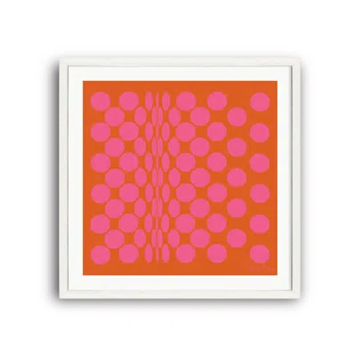 RICHARD ALLAN LONDON PINK / PURPLE / YELLOW PINK DOTTY ART PRINT