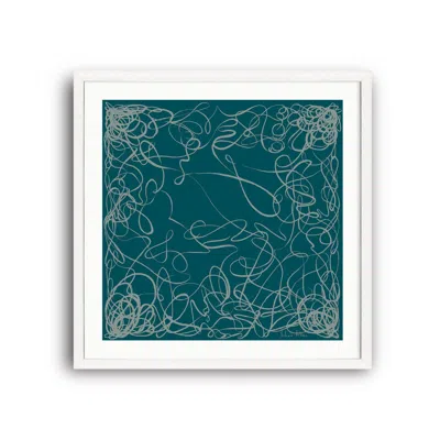 RICHARD ALLAN LONDON WHITE / GREY / GREEN GREEN ELEGANCE ART PRINT