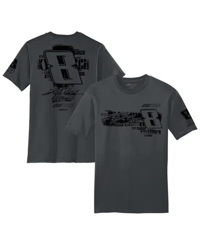 RICHARD CHILDRESS RACING TEAM COLLECTION MEN'S CHARCOAL KYLE BUSCH LIFESTYLE T-SHIRT