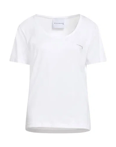 RICHMOND X RICHMOND X WOMAN T-SHIRT WHITE SIZE XL COTTON, ELASTANE