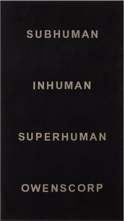 RICK OWENS BLACK BEACH TOWEL