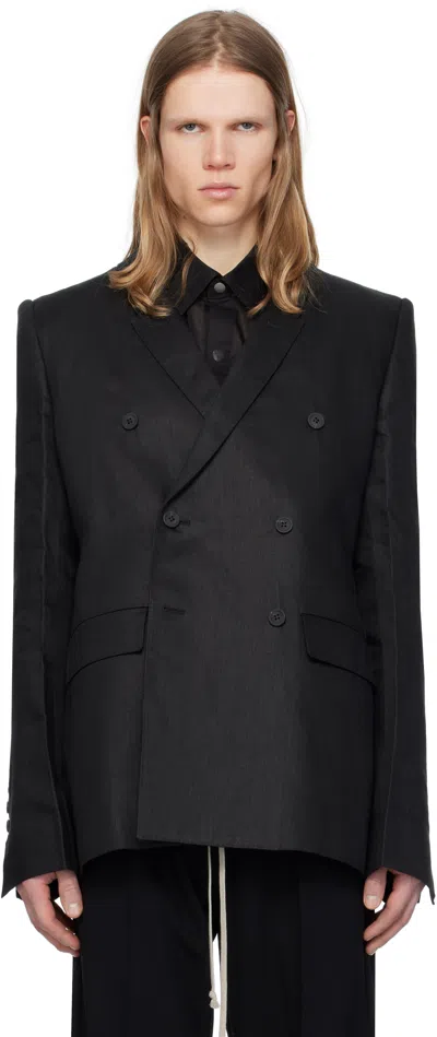 RICK OWENS BLACK HOLLYWOOD JMF BLAZER