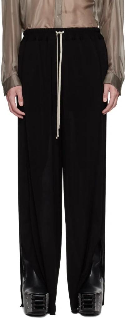 RICK OWENS BLACK LIDO TRACK PANTS