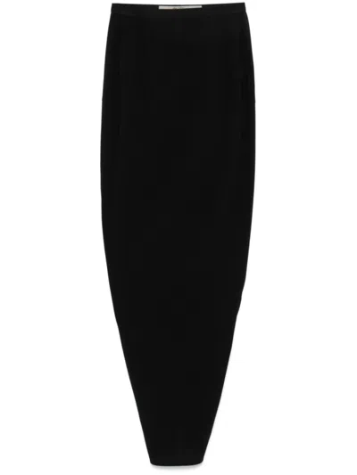 RICK OWENS WOMEN BLACK SOFT PILLAR LONG SKIRT, 26 LUXURY SKIRTS FOR WOMEN DARVEYS