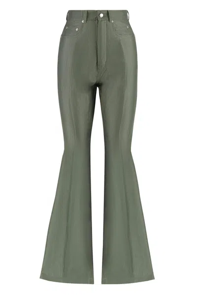 RICK OWENS BOLAN LINEN BLEND TROUSERS