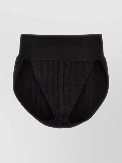 RICK OWENS CASHMERE BLEND HIGH WAISTBAND RIBBED PANTIES