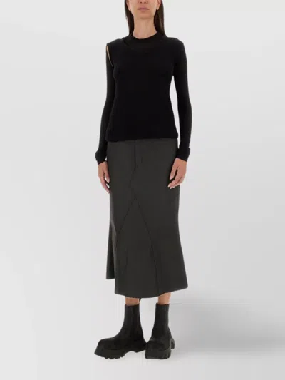 RICK OWENS DENIM STRAIGHT SKIRT