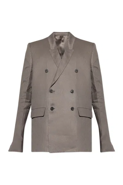 RICK OWENS RICK OWENS DOUBLE BREASTED TAILORED BLAZER