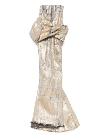 RICK OWENS DRAPED MAXI SKIRT