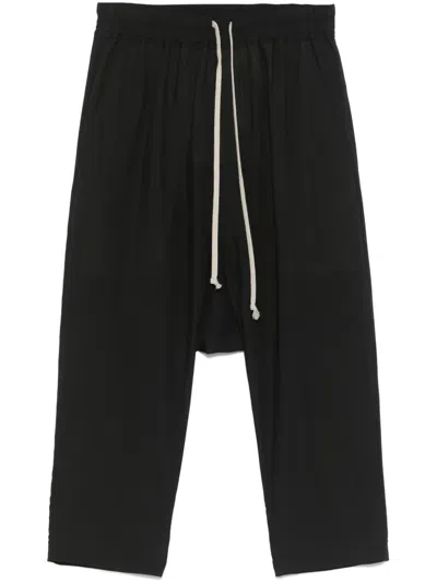 RICK OWENS DRAWSTRING CROPPED TROUSERS