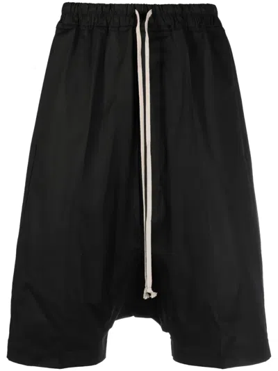 RICK OWENS DRAWSTRING DROP-CROTCH SHORTS