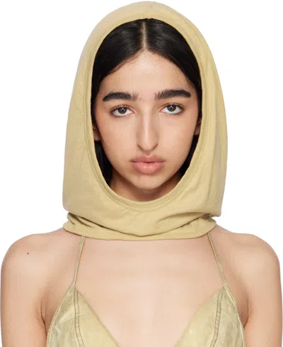 RICK OWENS DRKSHDW BEIGE HOLLYWOOD GRACE HOOD