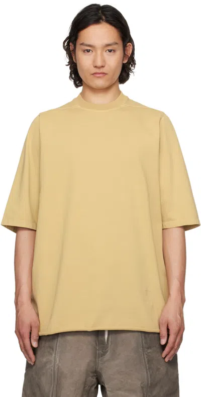 RICK OWENS DRKSHDW BEIGE HOLLYWOOD JUMBO SS T-SHIRT