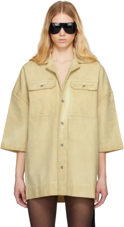 RICK OWENS DRKSHDW BEIGE HOLLYWOOD MAGNUM TOMMY SHIRT