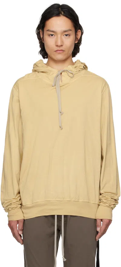 RICK OWENS DRKSHDW BEIGE HOLLYWOOD OVERSIZED HOODIE