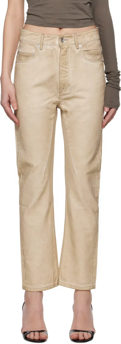 RICK OWENS DRKSHDW BEIGE HOLLYWOOD VDD JEANS