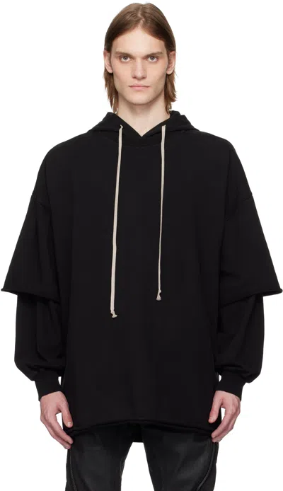 RICK OWENS DRKSHDW BLACK HOLLYWOOD TOMMY HUSTLER HOODIE