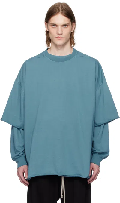 RICK OWENS DRKSHDW BLUE HOLLYWOOD TOMMY HUSTLER T-SHIRT