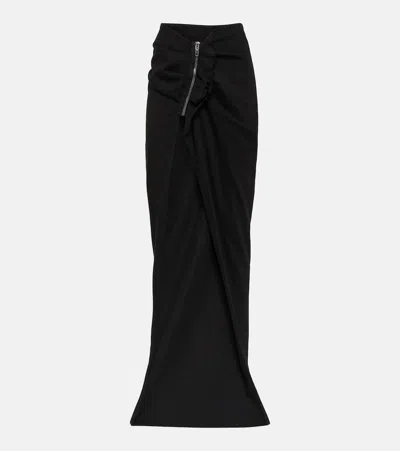 RICK OWENS DRKSHDW COTTON MAXI SKIRT