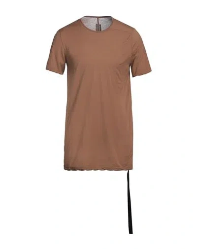 RICK OWENS DRKSHDW DRKSHDW BY RICK OWENS MAN T-SHIRT CAMEL SIZE S COTTON