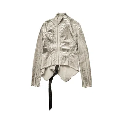 RICK OWENS DRKSHDW RICK OWENS DRKSHDW NASKA GARY JACKET 'PALLADIUM' | SILVER | WOMEN'S SIZE M