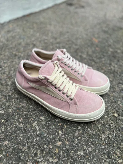RICK OWENS DRKSHDW PINK AND WHITE VANS SNEAKERS