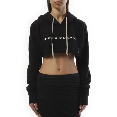 RICK OWENS DRKSHDW WOMEN'S HOLLYWOOD CROPPED HOODIE