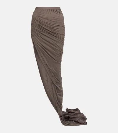 RICK OWENS EDFU COTTON MAXI SKIRT