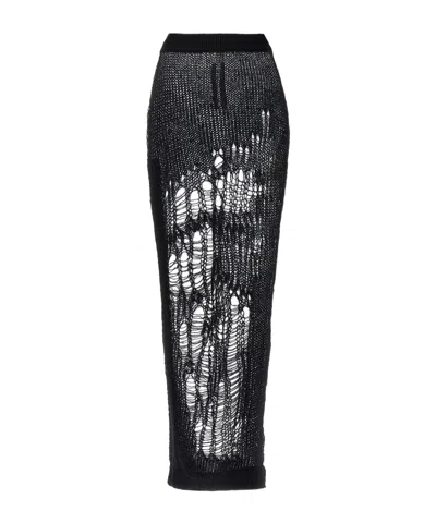 RICK OWENS RICK OWENS SPIDER ZIGGY LONG SKIRT