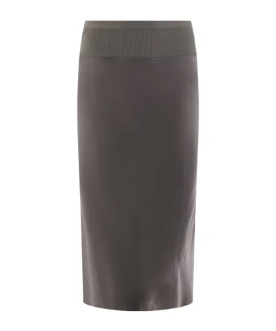 RICK OWENS RICK OWENS RAW-CUT EDGE A-LINE BIAS SKIRT