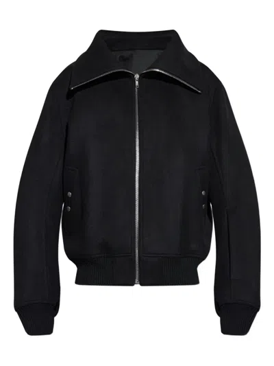 RICK OWENS HIGH-NECK WOOL JACKET