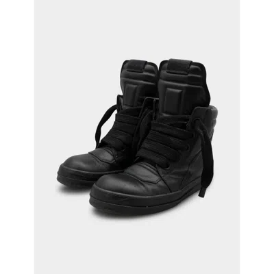 RICK OWENS JUMBO LACE BLACK GEOBASKETS SHOES
