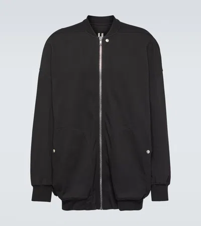 RICK OWENS JUMBO PETER FLIGHT DISTRESSED COTTON JACKET
