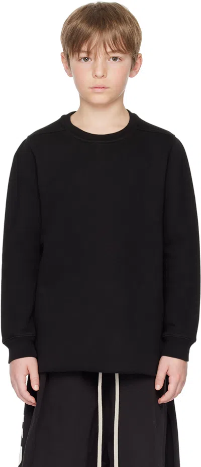 RICK OWENS KIDS BLACK CREWNECK SWEATSHIRT