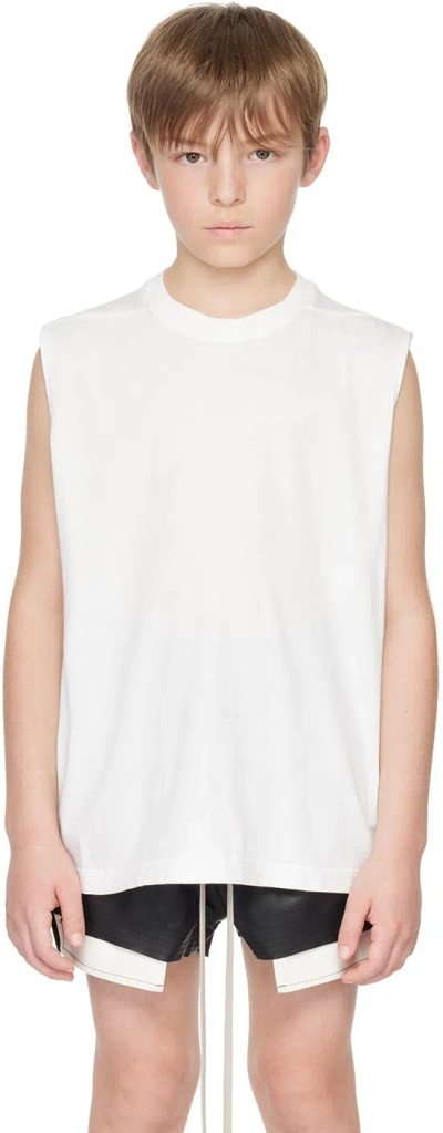 RICK OWENS KIDS WHITE TARP TANK TOP