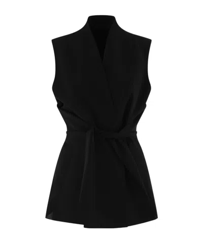 RICK OWENS RICK OWENS TIE-WAIST DOWN GILET