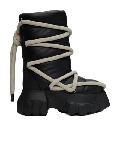 RICK OWENS LACING SHORT BOOTS