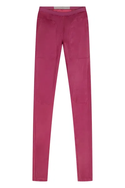 RICK OWENS LEATHER LEGGINGS