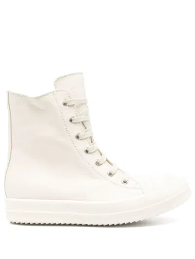 RICK OWENS LEATHER SNEAKERS