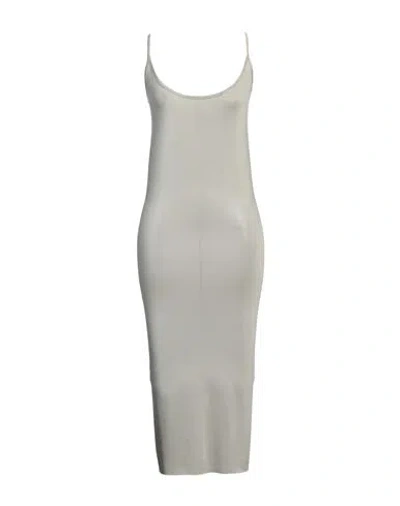 RICK OWENS RICK OWENS LILIES WOMAN MIDI DRESS LIGHT GREY SIZE 4 VISCOSE, ELASTANE