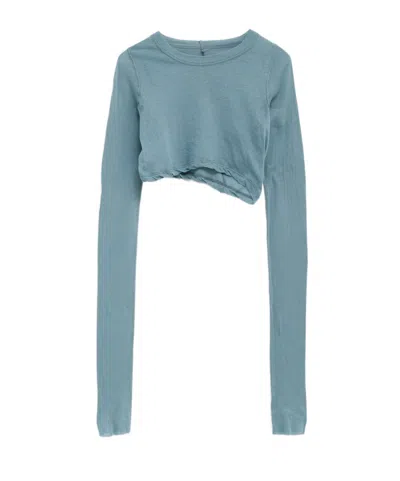 RICK OWENS RICK OWENS HOLLYWOOD LS CROP T-SHIRT