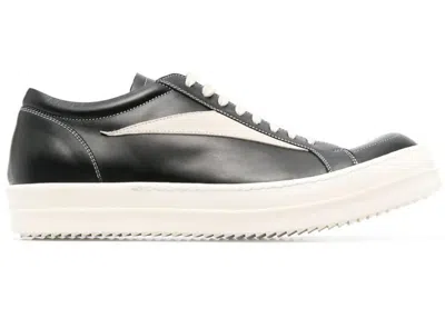 RICK OWENS LUXOR VINTAGE LOW (WOMEN'S) SNEAKERS IN BLACK/MILK