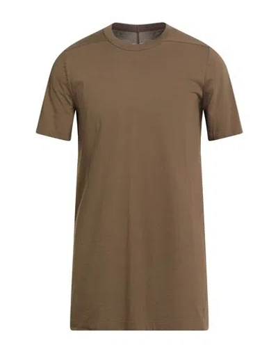 RICK OWENS RICK OWENS MAN T-SHIRT MILITARY GREEN SIZE S COTTON