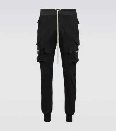 RICK OWENS MASTODON COTTON CARGO SWEATPANTS