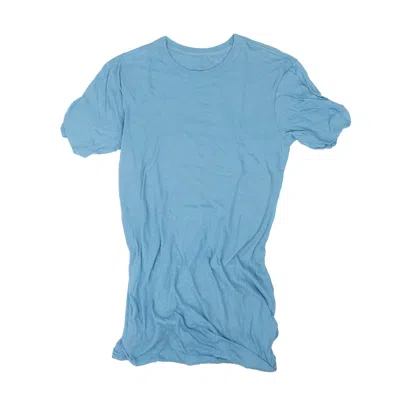 RICK OWENS NUBLU LIGHT BLUE DOUBLE SHORT SLEEVE T-SHIRT