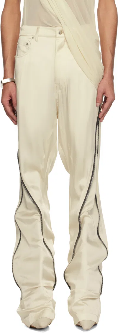 RICK OWENS OFF-WHITE HOLLYWOOD BOLAN BANANA TROUSERS
