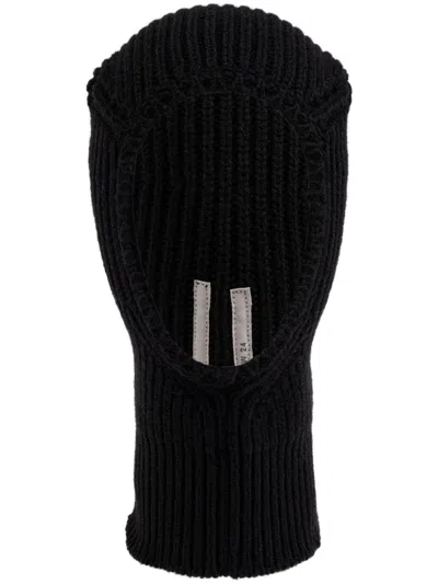 RICK OWENS RIBBED-KNIT BALACLAVA