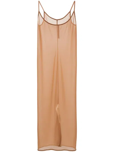 RICK OWENS SEMI-SHEER MIDI DRESS